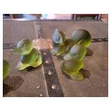 Vintage FOSTORIA Art Glass Ducks and Squirrels