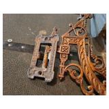 Antique Cast Iron Wall Mount Oil Lamp Holder w/ Wall Bracket and Reflector - NO SHIPPING