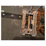 Antique Cast Iron Wall Mount Oil Lamp Holder w/ Wall Bracket and Reflector - NO SHIPPING