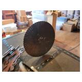 Antique Cast Iron Wall Mount Oil Lamp Holder w/ Wall Bracket and Reflector - NO SHIPPING