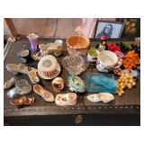 Large Lot of Vintage Glass Shoes/Boots, Top hats, Rubber Grapes and More - NO SHIPPING