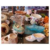 Large Lot of Vintage Glass Shoes/Boots, Top hats, Rubber Grapes and More - NO SHIPPING