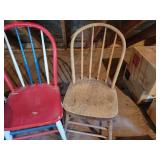 (4) Antique Wood Chairs - NO SHIPPING