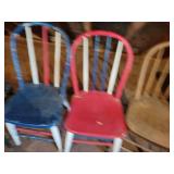 (4) Antique Wood Chairs - NO SHIPPING