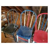 (4) Antique Wood Chairs - NO SHIPPING