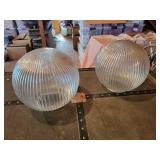(2) Clear Glass Light Globes - NO SHIPPING