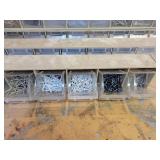 Lot of (8) Tilt-Bin Hardware Organizers - 9 Bins/Section - NO SHIPPING
