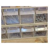 Lot of (8) Tilt-Bin Hardware Organizers - 9 Bins/Section - NO SHIPPING