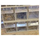 Lot of (8) Tilt-Bin Hardware Organizers - 9 Bins/Section - NO SHIPPING