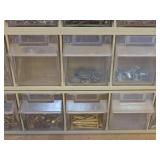 Lot of (8) Tilt-Bin Hardware Organizers - 9 Bins/Section - NO SHIPPING
