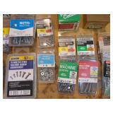 Large Lot of Packages of Screws and Fasteners