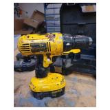 DeWalt 18V Driver, (8) Batteries and (2) Chargers + Case