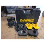 DeWalt 18V Driver, (8) Batteries and (2) Chargers + Case