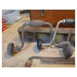 Antique Tool Box with Hand Drills, Plane and Draw Knife
