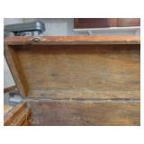 Antique Tool Box with Hand Drills, Plane and Draw Knife