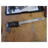 NSK 0" to 1" Micrometer, (2) 6" Digital Calipers and EMPIRE Magnetic Protractor
