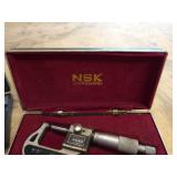 NSK 0" to 1" Micrometer, (2) 6" Digital Calipers and EMPIRE Magnetic Protractor