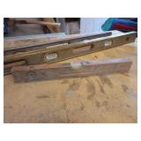 (3) Vintage Wood Levels - (2) 48" and (1) 18" - NO SHIPPING