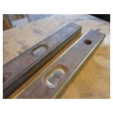 (3) Vintage Wood Levels - (2) 48" and (1) 18" - NO SHIPPING