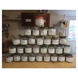 (29) Jars of Sorted Hardware - Deck Screws, Brass Screws, Plastic Caps, Markers, Anchors, Hinges, Washers and More - NO SHIPPING