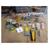 Chalk Line, Wood Glue, Biscuits, Plumb Bob, Stud Sensors, Tape and More