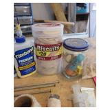 Chalk Line, Wood Glue, Biscuits, Plumb Bob, Stud Sensors, Tape and More