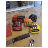 Tape Measures, Hammers, Belt Cleaner, Level, Coping Saw and More