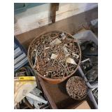 Parts Organizer, Can of Nails, Knives and Block, Shelf Brackets and More - NO SHIPPING