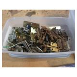 Lot of Hardware in Shoebox Totes - Door Hardware, Hinges, Utility Knives and More - NO SHIPPING