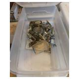 Lot of Hardware in Shoebox Totes - Door Hardware, Hinges, Utility Knives and More - NO SHIPPING
