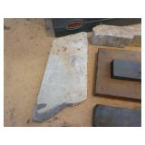 Lot of Assorted Sharpening Stones in Metal Toolbox