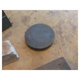 Lot of Assorted Sharpening Stones in Metal Toolbox