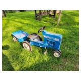 FORD 8000 Cast Aluminum Pedal Tractor w/ Trailer! - ERTL Model F-68