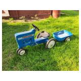 FORD 8000 Cast Aluminum Pedal Tractor w/ Trailer! - ERTL Model F-68