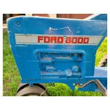 FORD 8000 Cast Aluminum Pedal Tractor w/ Trailer! - ERTL Model F-68