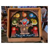 Vintage Pressman "Skill Ball" Board and (9) Empty HG Toys Jigsaw Puzzle Tubes with Puzzle Pieces