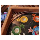 Vintage Pressman "Skill Ball" Board and (9) Empty HG Toys Jigsaw Puzzle Tubes with Puzzle Pieces