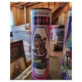 Vintage Pressman "Skill Ball" Board and (9) Empty HG Toys Jigsaw Puzzle Tubes with Puzzle Pieces