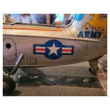 Vintage Cragstan Piasecki Army Mule Helicopter Battery Operated Tin Litho Toy