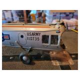 Vintage Cragstan Piasecki Army Mule Helicopter Battery Operated Tin Litho Toy