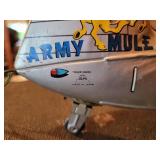 Vintage Cragstan Piasecki Army Mule Helicopter Battery Operated Tin Litho Toy