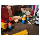 Vintage Lot of Fisher-Price Toys: Family Farm, Milk Wagon, and MORE!