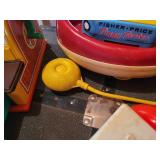 Vintage Lot of Fisher-Price Toys: Cash Register, Play Family Camper, and MORE!