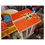 Vintage Lot of Fisher-Price Toys: Fire Station, Parking Ramp & Service Center, and MORE!