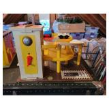 Vintage Lot of Fisher-Price Toys: Fire Station, Parking Ramp & Service Center, and MORE!