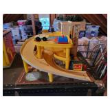 Vintage Lot of Fisher-Price Toys: Fire Station, Parking Ramp & Service Center, and MORE!