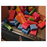 Vintage Wood Blocks and ERTL Jeep Renegade - NO SHIPPING