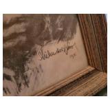 1931 Charcoal Drawing Print in Frame - NO SHIPPING