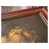 Still Life of Fruit Print in Frame - NO SHIPPING