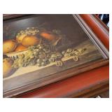 Still Life of Fruit Print in Frame - NO SHIPPING